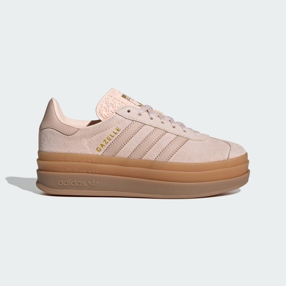 adidas Shoes - adidas Gazelle Bold Platform Sneakers — Pale Pink with Triple Stack Gum Sole